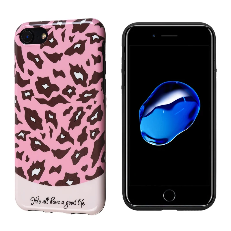 Роскошный Глянцевый IMD Мягкий силиконовый чехол для Apple iPhone 7 8 Plus X 10 XS Max XR 6S 6