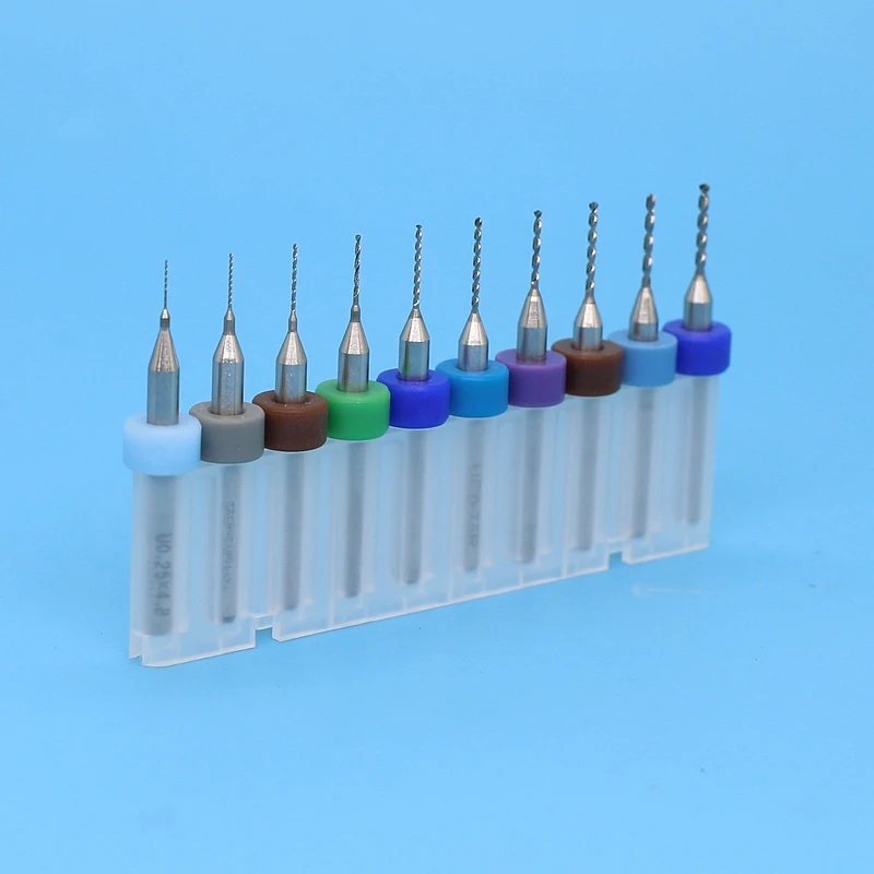 0.15-1.05mm Carbide pcb drill bits micro 10pcs PCB Drill Bit Set for metal Printed circuit board drilling tool | Инструменты
