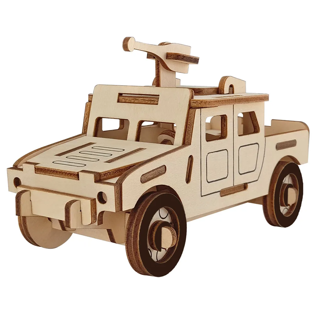 3D деревянная головоломка сделай сам Сборная модель автомобиля деревянное
