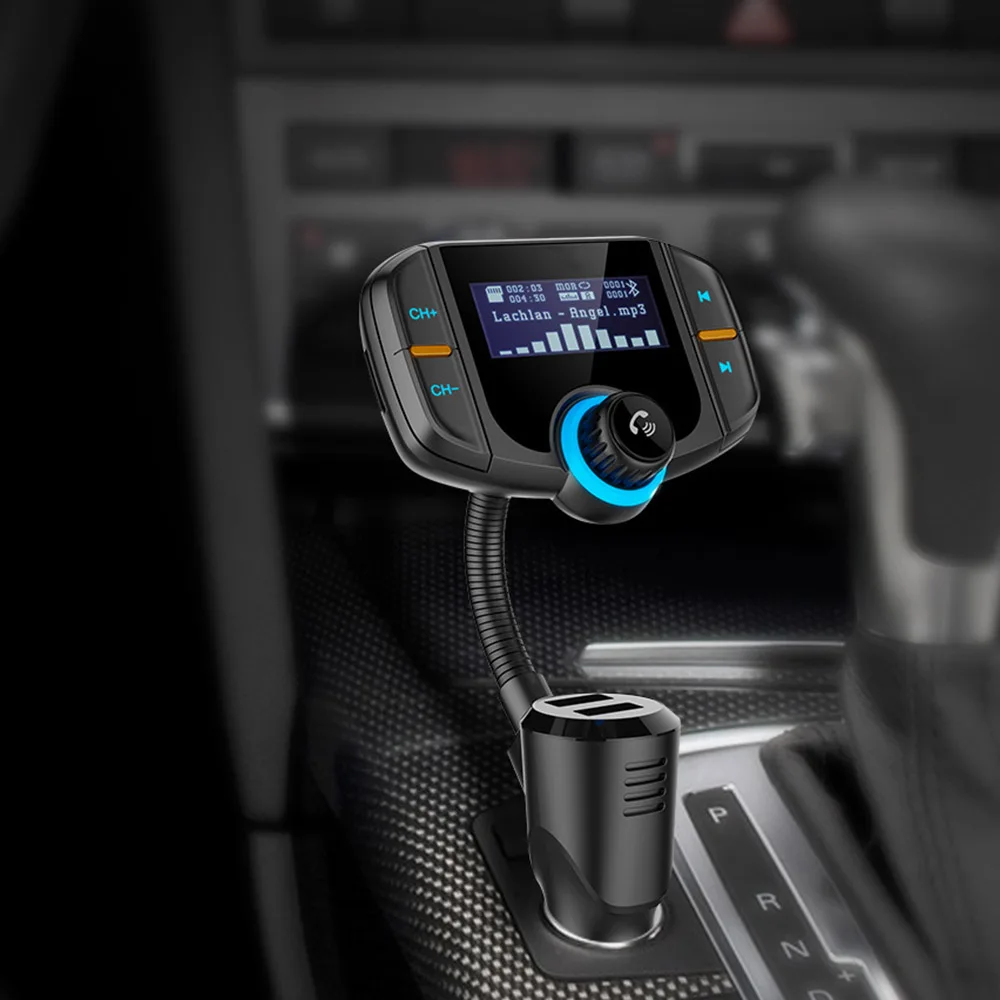 (Модернизированная версия) FM-передатчик Bluetooth беспроводной радиоадаптер Sumind