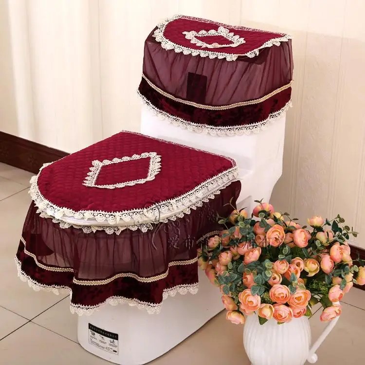 2016 кружевное санитарное украшение для ванной комнаты 3 шт./компл. сидячее сиденье