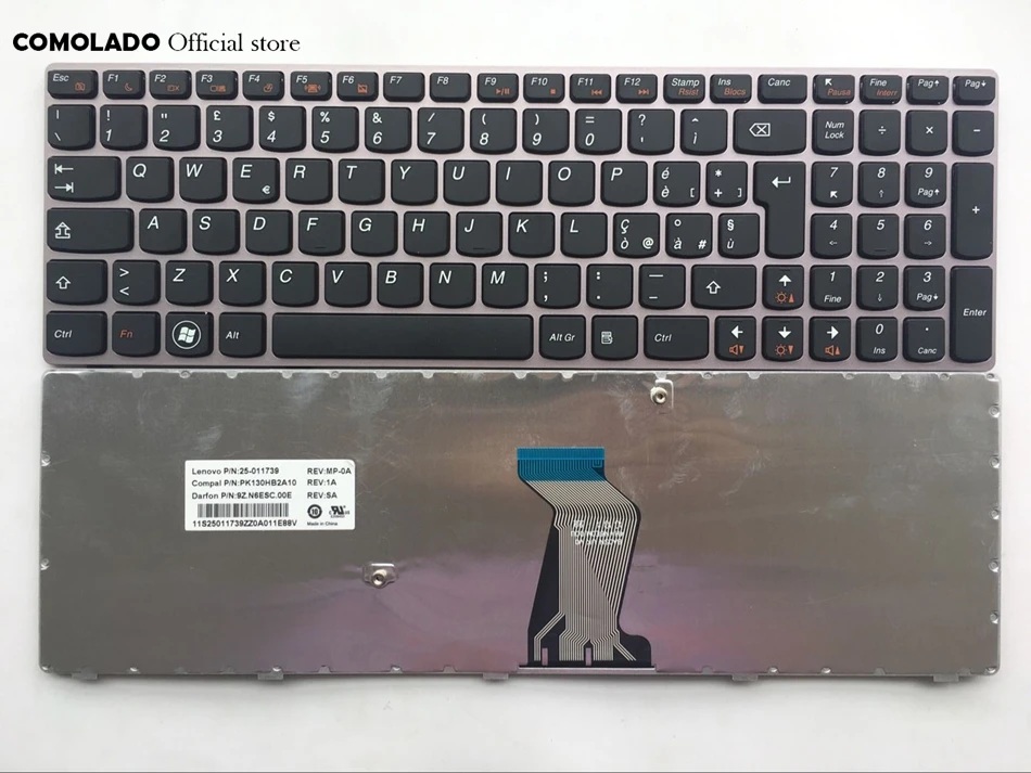 Italian клавиатура для Lenovo Y570 Y570N Y570NT Y570P Y570I IT Layout|Клавиатуры замены| |