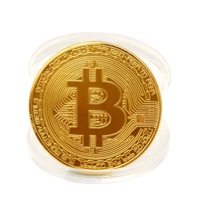 Позолоченная биткоиновая монета коллекционный подарок битная Casascius арт