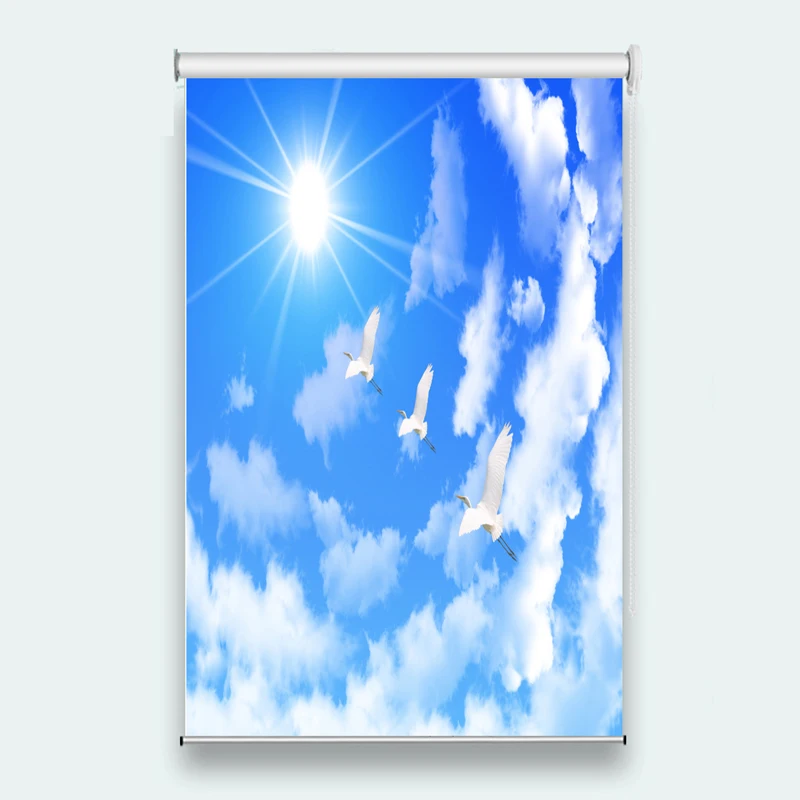 

3D Roller Blinds Window Sun sky For Living room Bedroom Bathroom Kitchen Roller blinds Curtain Simple and stylish