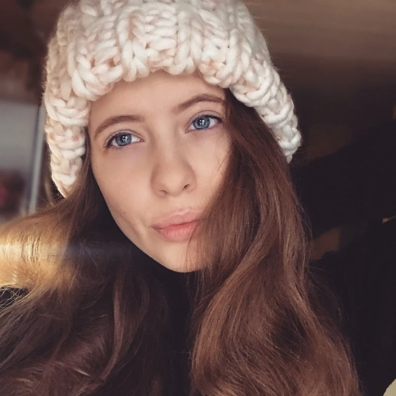 LERFEY, шапка для взрослых, повседневная, хлопок, шерсть, женские зимние шапки, ручная грубая вязаная многоцветная шляпа для женщин, шапочки