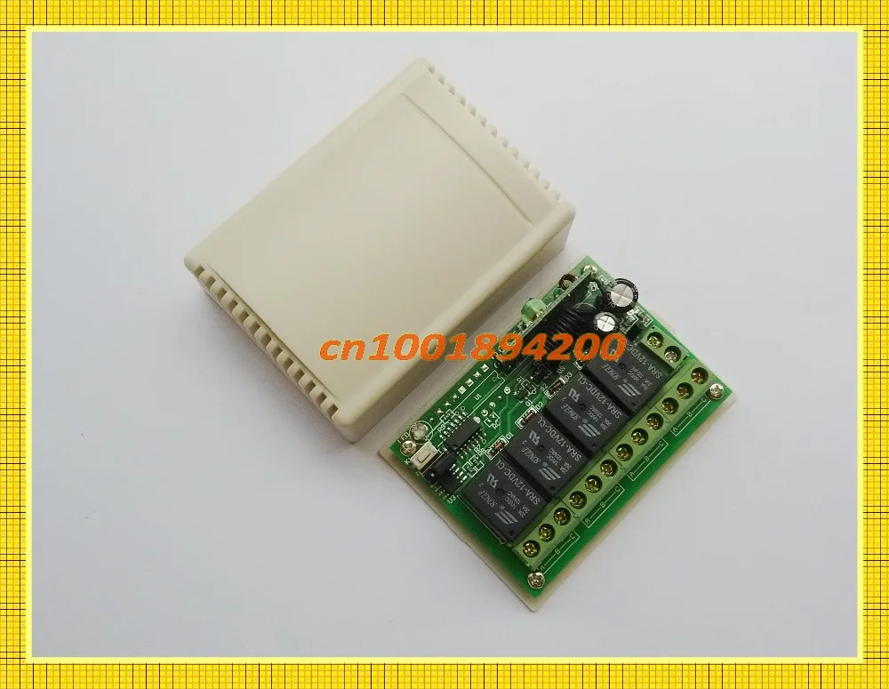 4-канальное реле постоянного тока 12 В Радиочастотный пульт дистанционного