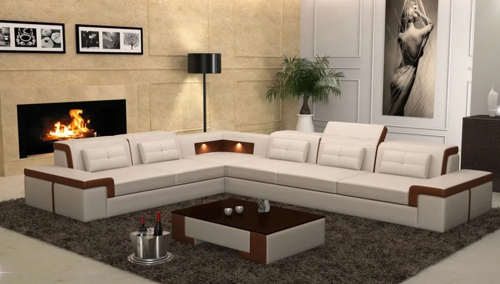 Диван для гостиной новейшего дизайна большой кожаный диван 0413 B2021|design leather sofa|leather