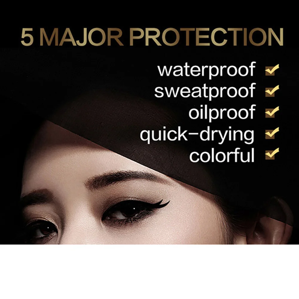 Жидкая подводка для глаз набор ручек с тушью ресниц черный коричневый