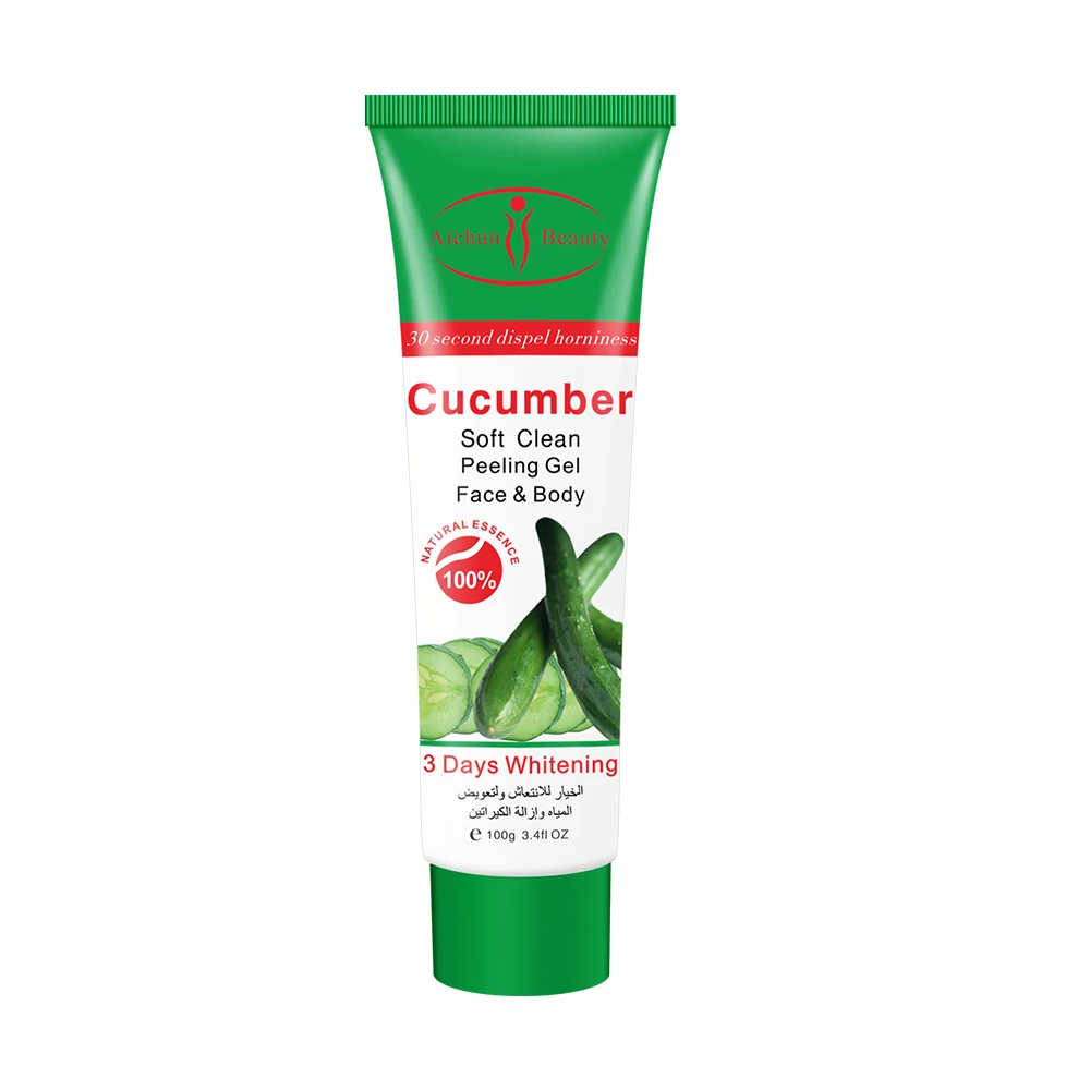 Cucumber 100 г пилинг очищающее средство для лица Натуральный Отшелушивающий отбеливание и осветление средство для отшелушивания для лица пилинг-скраб гель может падение TSLM2 - Цвет: Cucumber