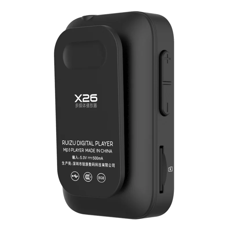Оригинальный мини MP3 плеер RUIZU X26 с зажимом Bluetooth 8 ГБ спортивный диктофон FM радио