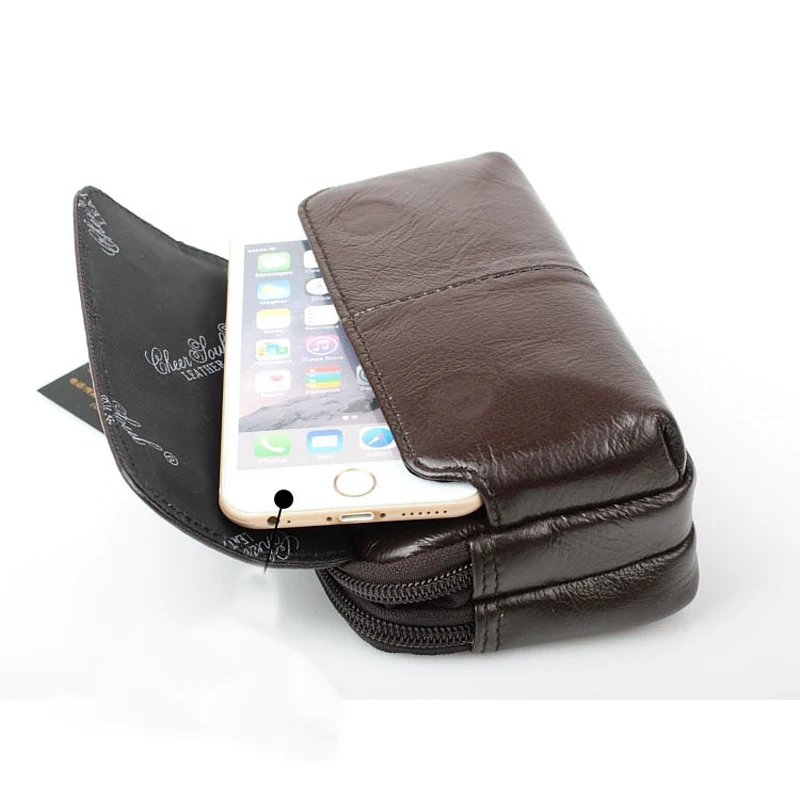 2017 новые повседневные мужские сумки из натуральной кожи на молнии для мобильного