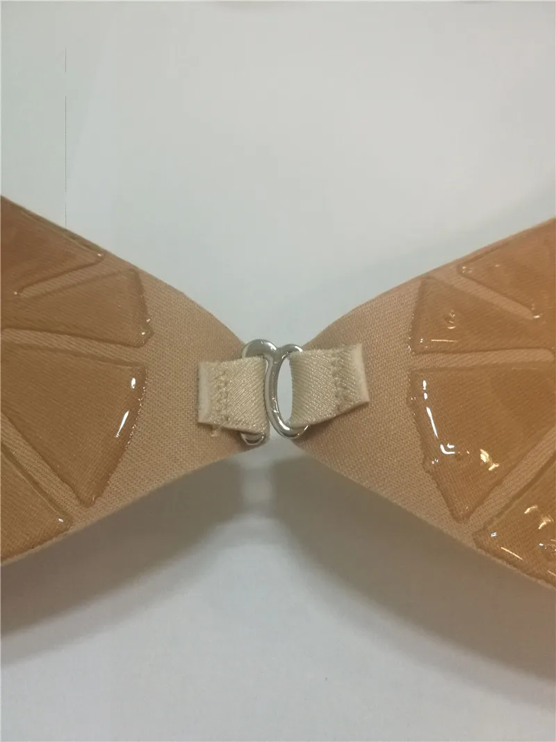 100 pcs Womens Reusable Invisible Magic Strapless Self Adhesive Push-up Bra Stick On Gel Backless Silicone Bras