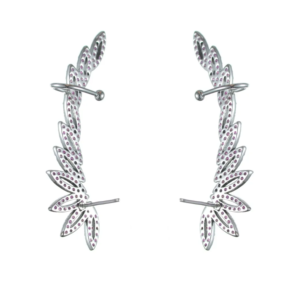 Модные ювелирные изделия KIVN фианиты женские серьги каффы для девочек лестницы на