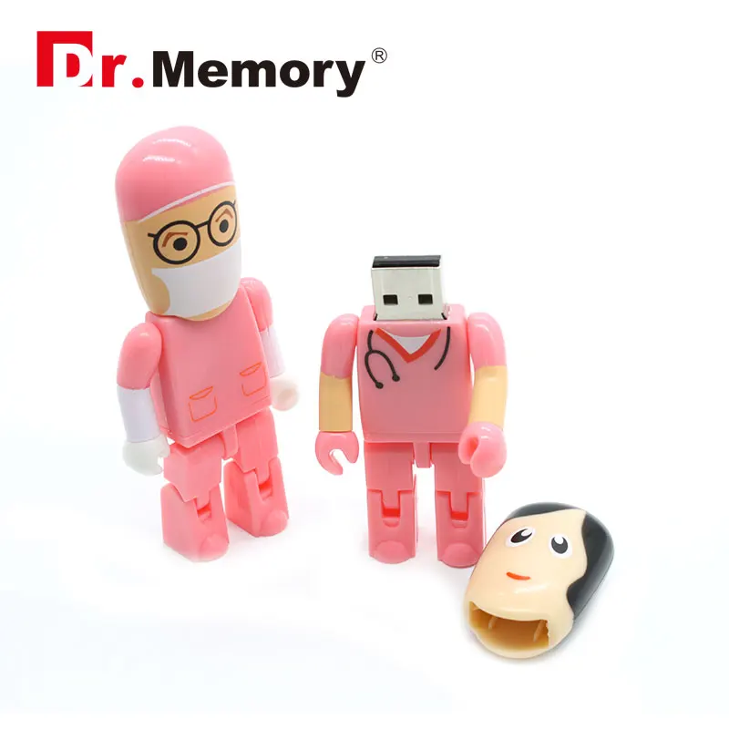 С рисунком в виде доктора USB флэш накопитель 2 0 Мини U диск милые флеш 32 Гб 4 ГБ 8