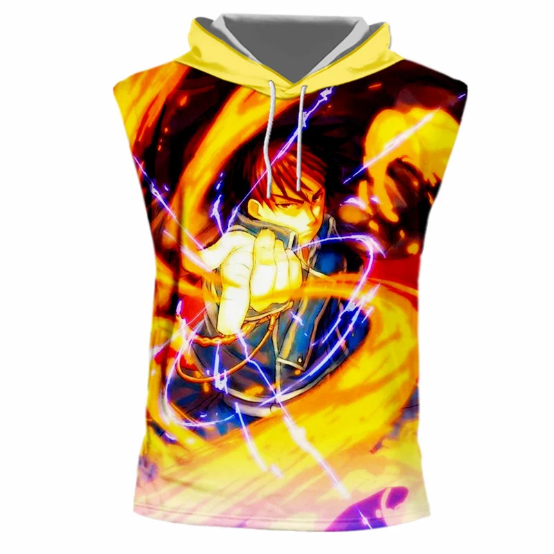 OGKB летние топы для мужчин Забавный принт полностью металлический алхимик 3D с