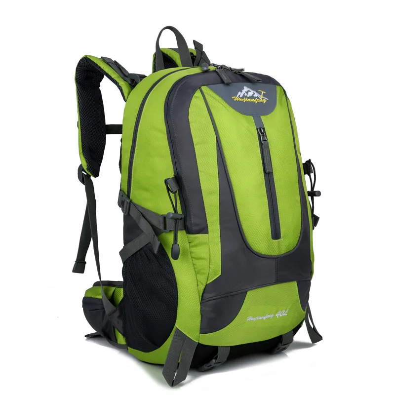 Light green Походные тактические уличные спортивные сумки, лыжный ноутбук, спортивный рюкзак, водонепроницаемый, для кемпинга, бега, путешествий, Лыжный туризм, сумка, рюкзак 40л - Цвет: Light green