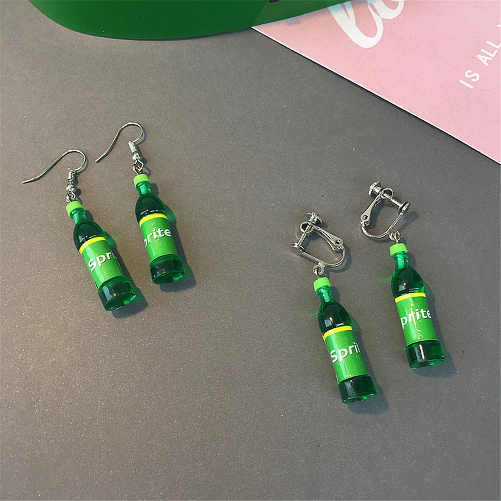 1 пара полимерные Забавные милые Имитационные Cola Sprite Fanta уникальные Висячие
