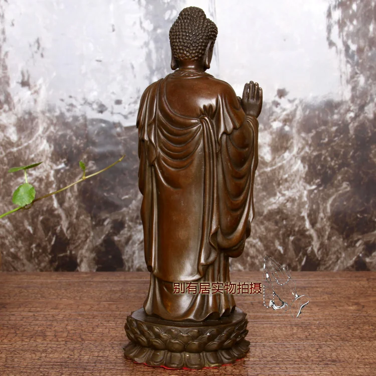 Китайская красная бронза медная подставка ambitha Sakyamuni статуя Будды