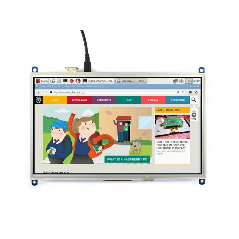 10,1 дюймовый HDMI ЖК-дисплей модуль резистивный сенсорный экран 1024x600 разрешение поддержка RPI 3B 3B+ Raspberry Pi Zero W WH