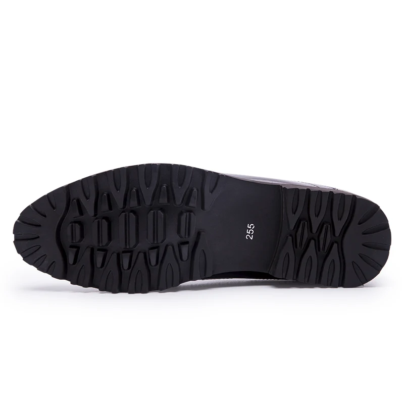 

YEINSHAARS Men Shoes Leather Formal Office Classic Loafers Pointed Toe Dress Flats Footwear Brogue Oxford Shoes for Men