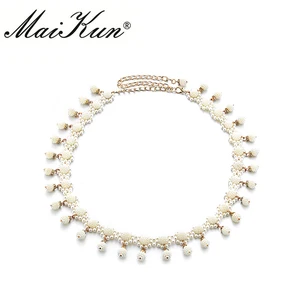 Maikun тонкий ремень женский ремень модельер роскошные жемчужные ремни для женщин для белого свадебного платья и элегантного длинного платья тонкий универсальный стиль пояс