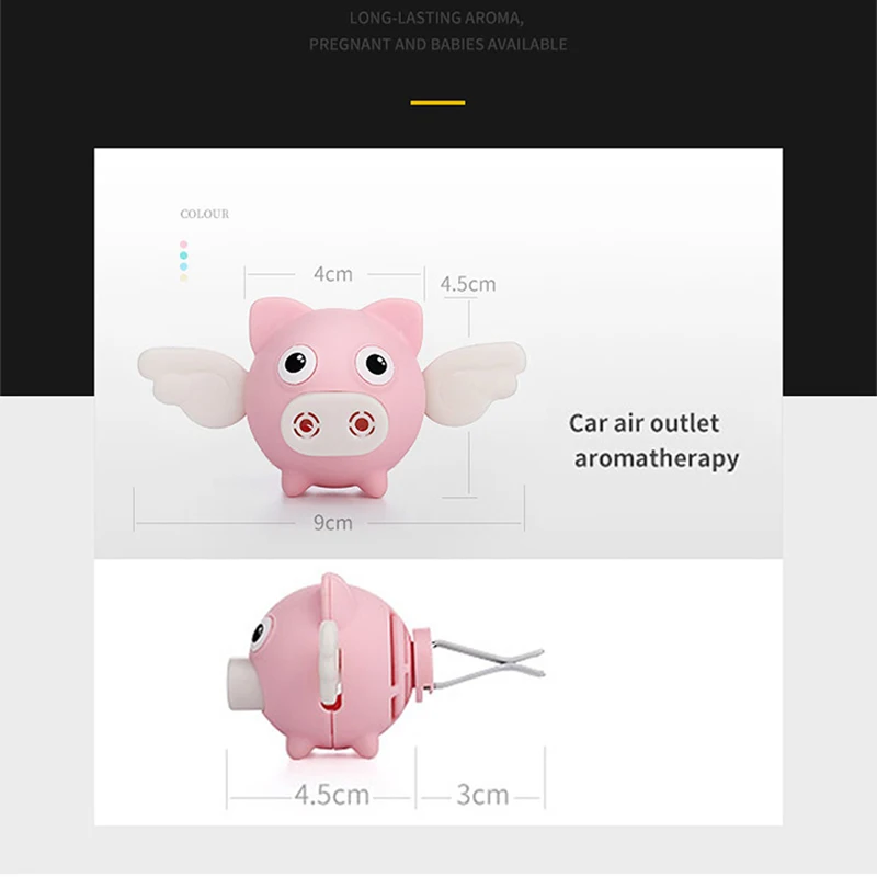 Car Perfume Air Freshener Cartoon Diffuser Vent Clip Parfum Vanilla New Car Smell Fragrance Oil Auto Scent Refresher Essential