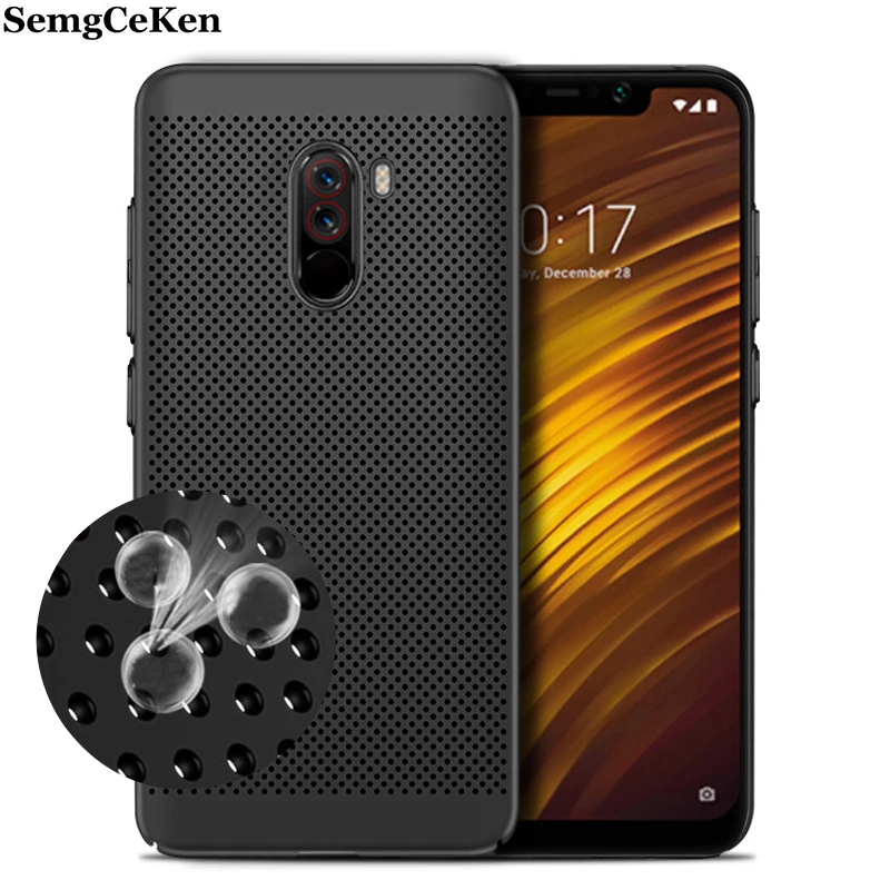SemgCeKen излучающий чехол для xiaomi pocophone F1 poco phone mi F 1 Воздухопроницаемый