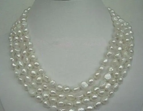 Длинное ожерелье из белого крема и жемчуга в стиле барокко 52 дюйма | Украшения