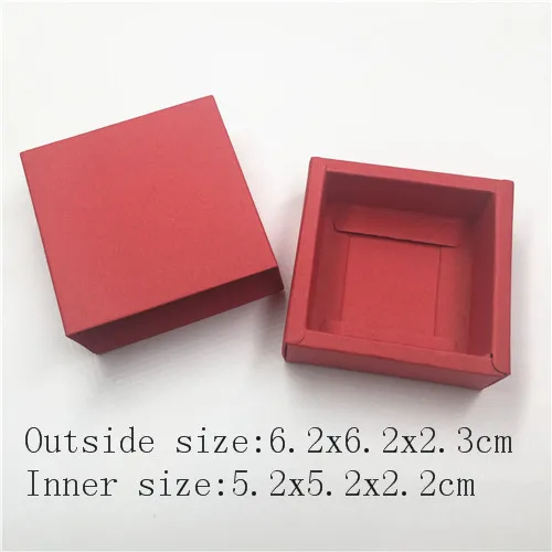 6.2x6.2x2.3cm 1 шт ящик стиль винтажный крафт-картон Свадебная коробка подарочная упаковка коробка для конфет/шоколада/печенья/ремесла/торта - Цвет: 6.2x6.2x2.3cm