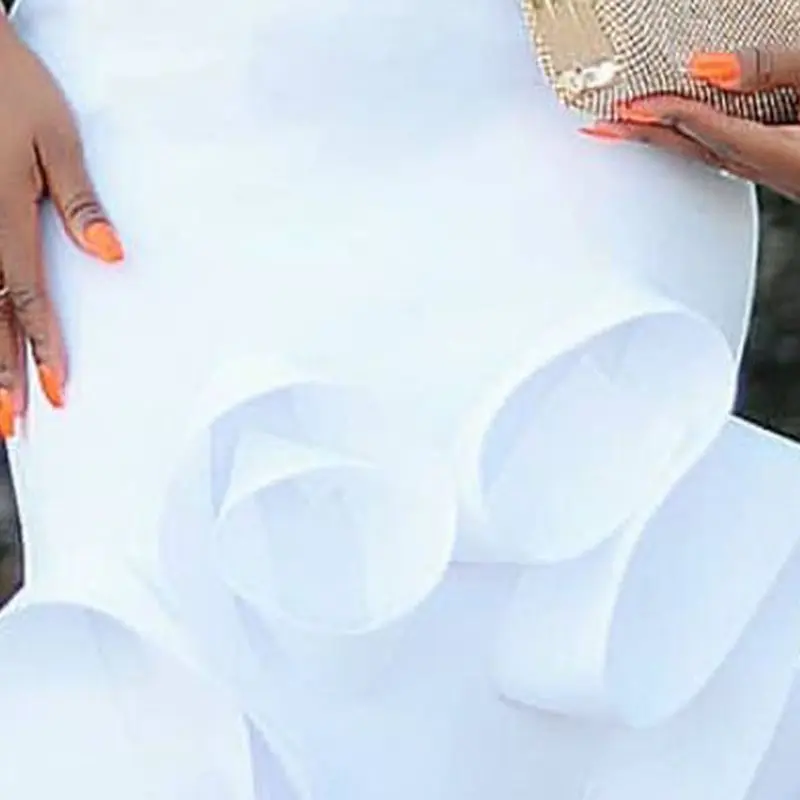 Летнее белое платье в африканском стиле размера плюс вечерние элегантные