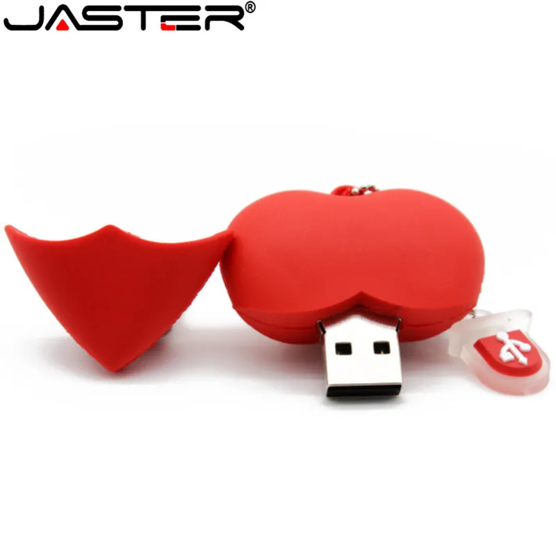 Usb флеш накопитель JASTER в форме сердца 4 ГБ 8 16 usb флешка pendriver 2 0 u диск ожерелье|USB