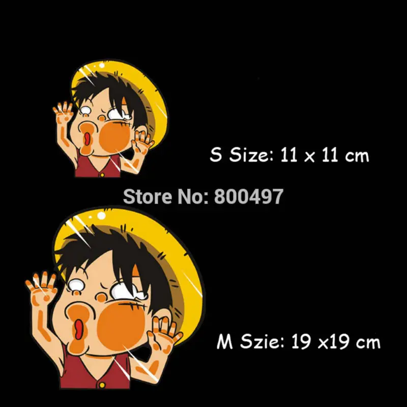 Новейшие Стайлинга Автомобилей Мультфильм One Piece Лафф Удара Стекло Наклейки для