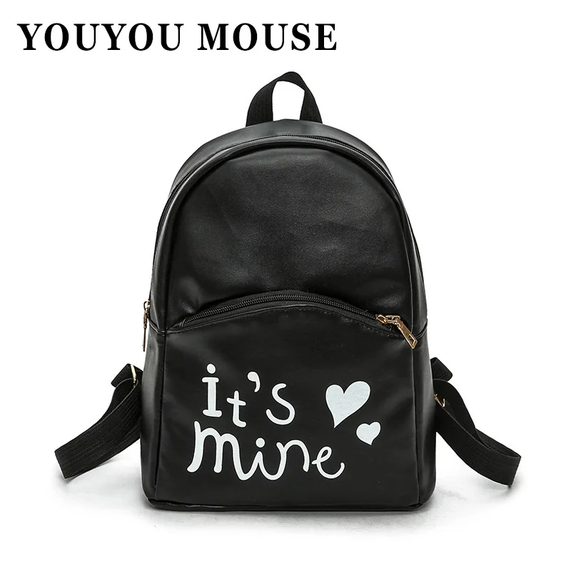 YOUYOU МЫШЬ Мода Женщины Рюкзак Высокое Качество PU Кожа Девушки Школьные Сумки