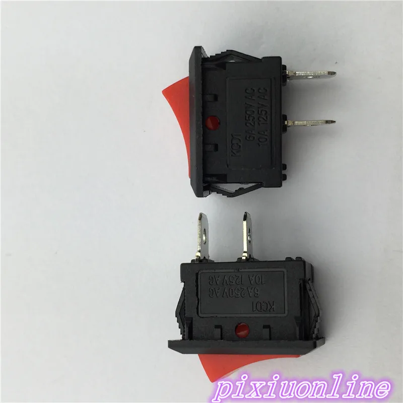 G127Y 10 шт. красный 15*21 мм SPST 2PIN вкл/выкл перекидной клавишный выключатель 6А/250 в 10А/125