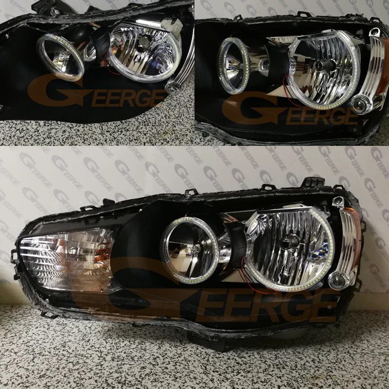 Для Mitsubishi Outlander 2010 2011 галогенная фара Идеальная совместимость Ультра яркое освещение smd led angel eyes kit