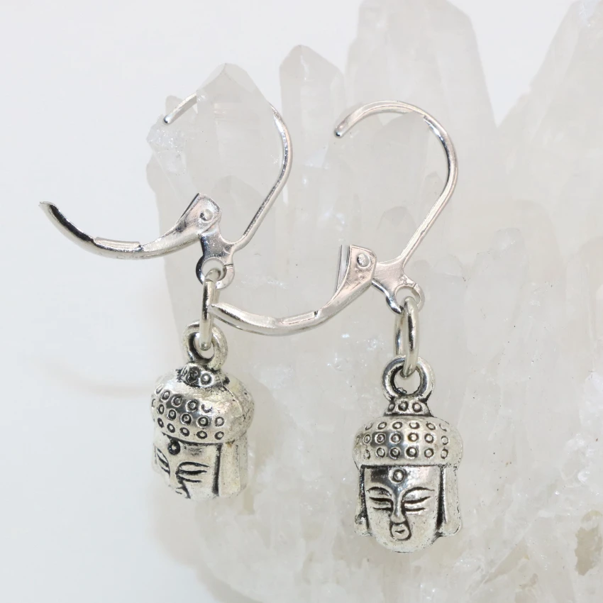 Vintage style plated drop earring lucky buddha shape 8*10mm dangle earrings for women gifts jewelry B2674 | Украшения и