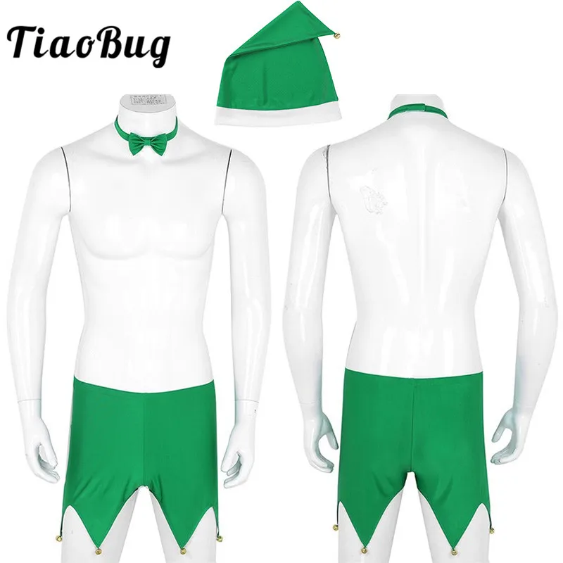 Мужские зеленые шорты боксеры TiaoBug с бантиком в шляпе комплект для взрослых