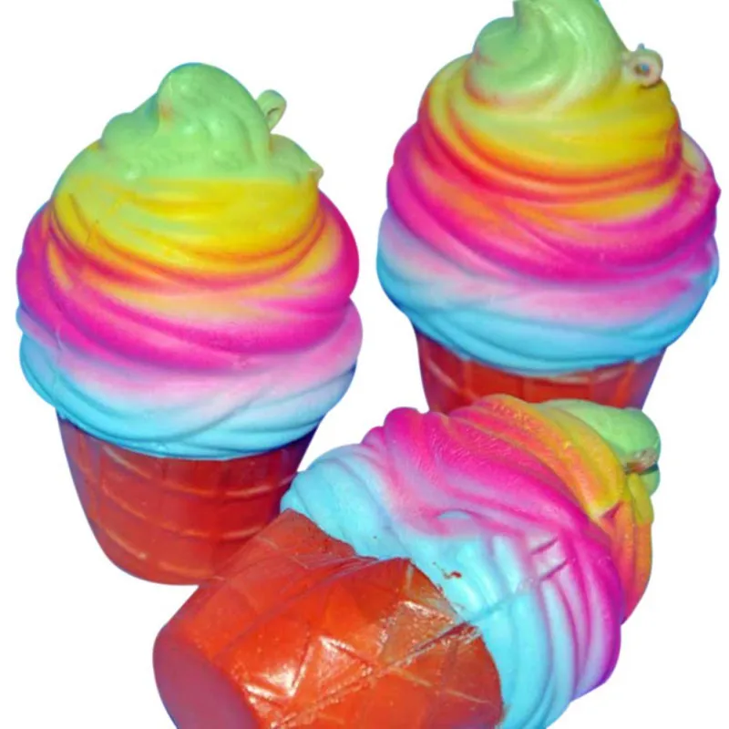 10 см гигантский мягкий конус для мороженого Ranbow Джамбо искусственная кожа