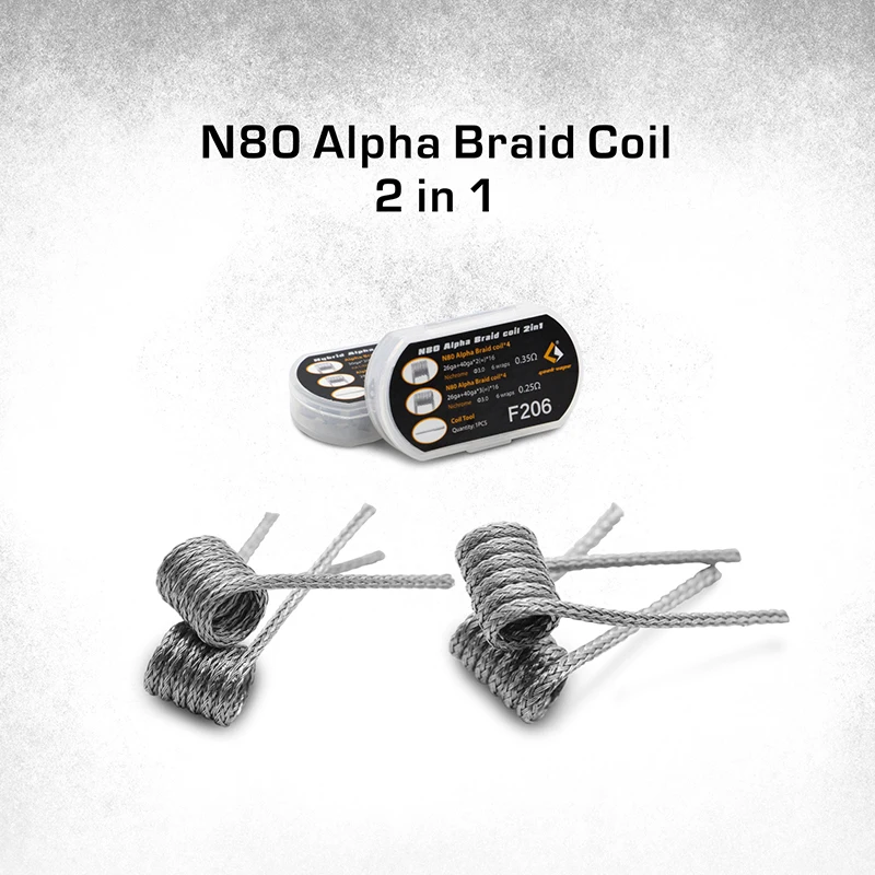 Оригинальная гибридная оплетка Geekvape F205 Alpha катушка 2 в 1 vs F206 N80 Braid для электронной