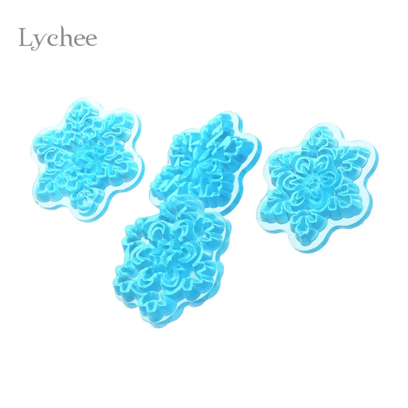 Форма для украшения тортов Lychee Life 1 комплект пластиковая Снежинка штамп