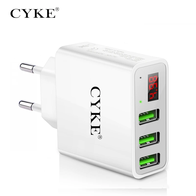 CYKE Универсальный 3 порта светодиодный дисплей дорожные настенные зарядные