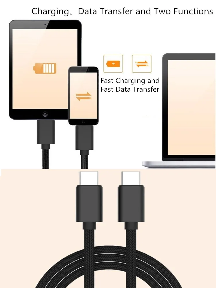 Кабель USB C type C PD 60 Вт для быстрой зарядки Macbook Pro для samsung S10 S9 huawei mate20 P30 PRO Xiaomi type c для освещения