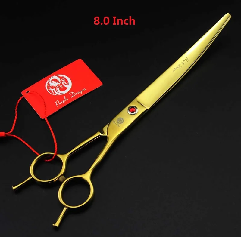 LZS0419 Curved C Ножницы для ухода за домашними животными 8," профессиональные JP440C ножницы для собак стрижка животных Прямые+ изогнутые+ истончающие ножницы LZS0378 - Цвет: LZS0419 Curved C