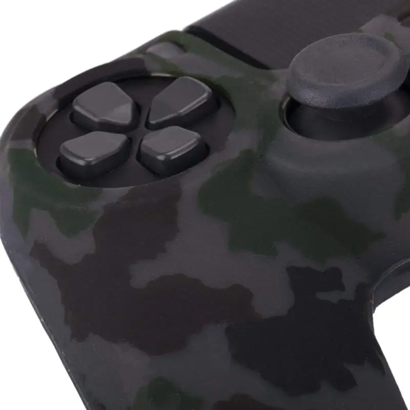 Камуфляжный Силиконовый обложка кожаный чехол для sony PS4/slim/Pro Dualshock 4 контроллер x с