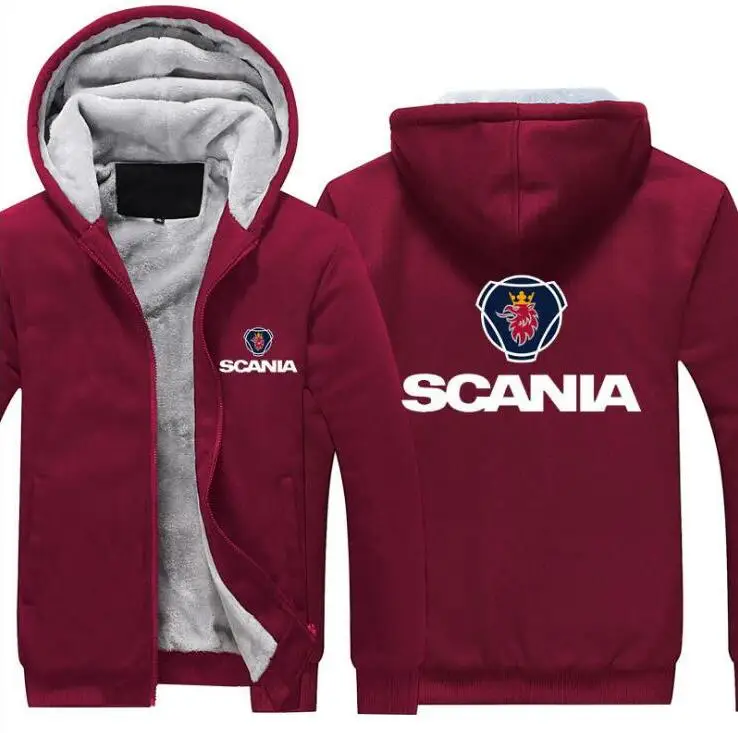 2019Car SCANIA толстовка мужская флисовая Толстая куртка с капюшоном High Street VOLO кардиган
