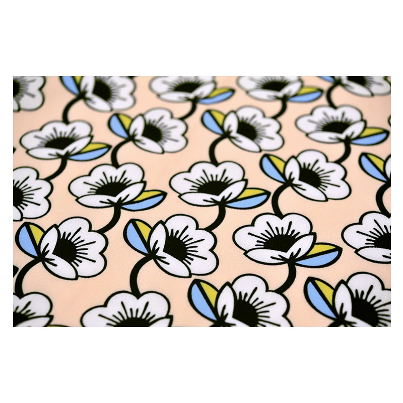 Цифровая печать модная ткань шифрование микро эластичный тяжелый креп одежда