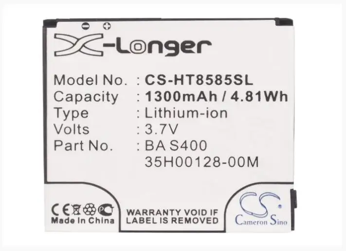 Аккумулятор Cameron Sino 1300 мАч для DOPOD HD2 T8588 35H00128-00M BA S400 BB81100 для HTC HD2 Leo 100 T8585 T9193 35H00128-00M
