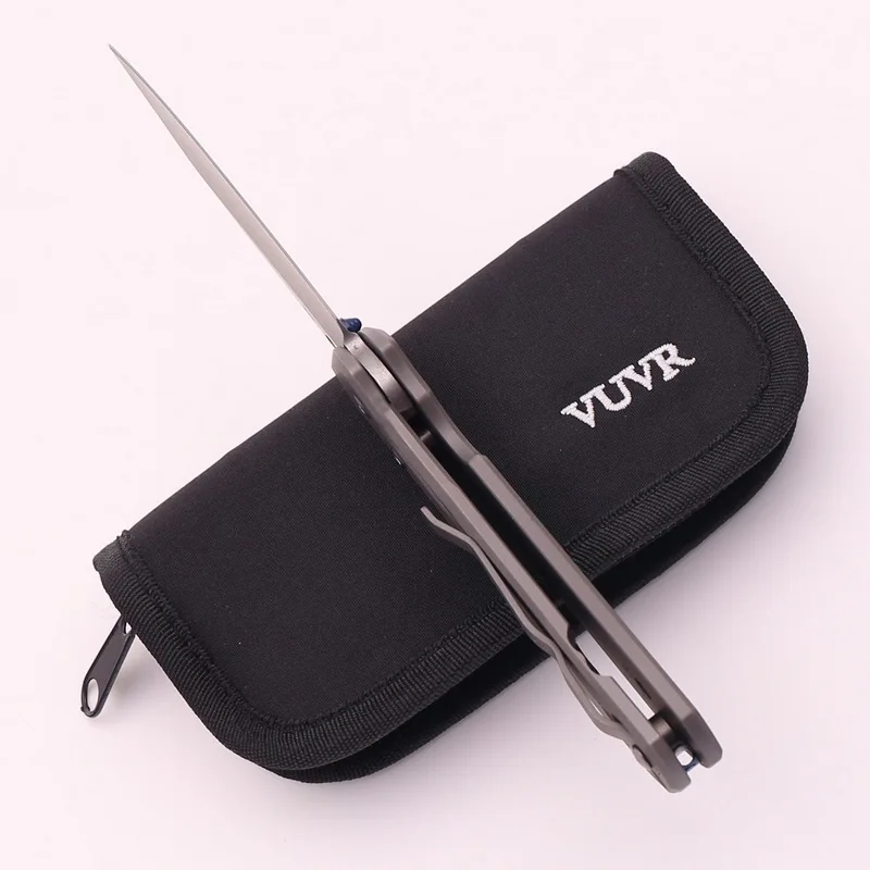 ЛОВОКУ Маленький складной нож для песка с лезвием D2, титановым сплавом ручки, карман для MT на открытом воздухе, кемпинг, охота, тактические ножи выживания.