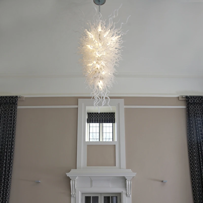 Modern White Wedding Decor Chandeliers Cheap Handmade Blown Glass LED chandelier light Fixture -LR379 | Лампы и освещение