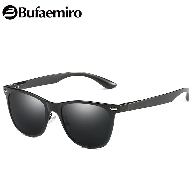 Bufaemiro latest fashion polarized square sunglasses with metal frame UV400 performance for men and women pomotion SW71127 | Аксессуары
